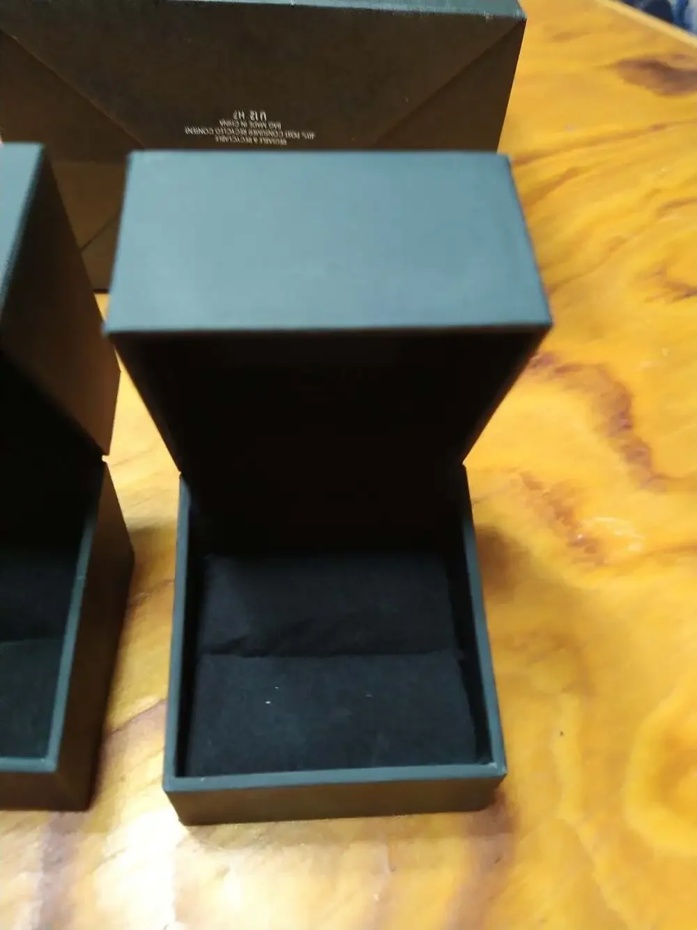 Kay Jewelers Black Ring Boxes and Gift Bag Set